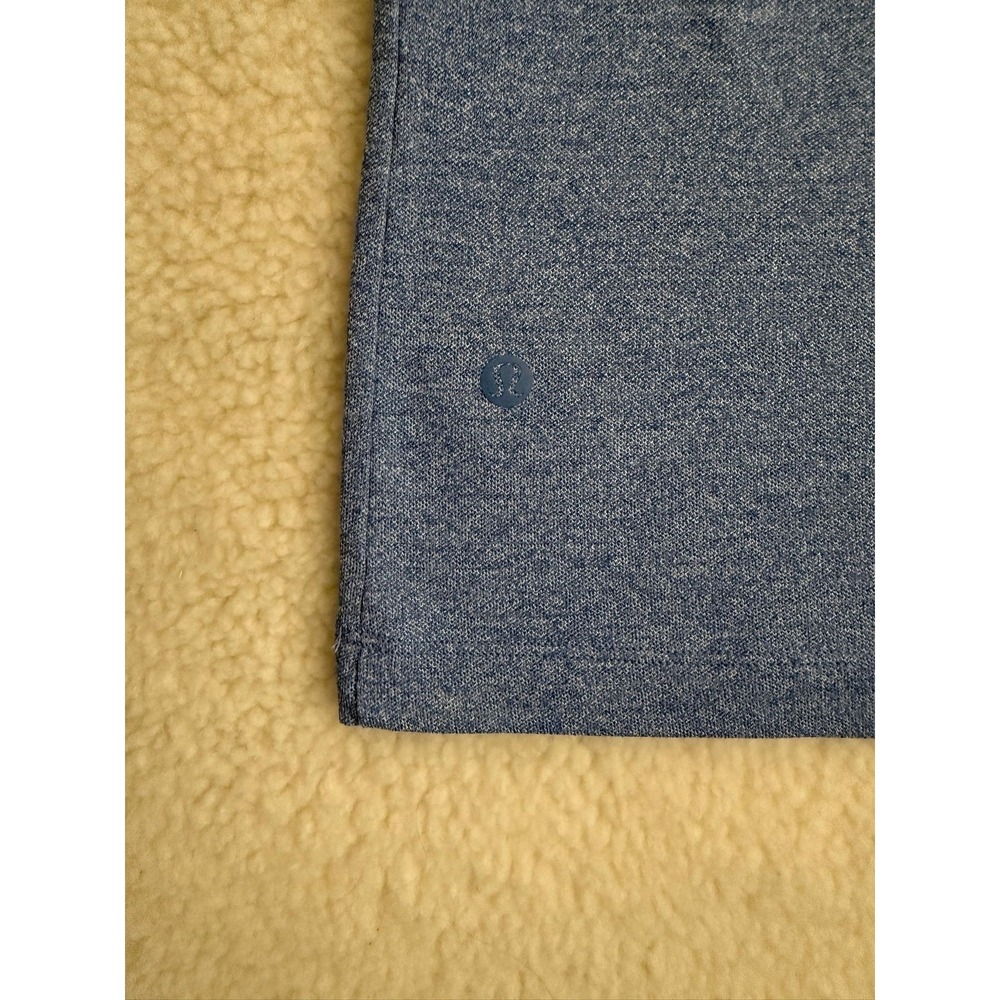 Lululemon Polo Shirt Mens Large Blue Solid Golf Performance Lightweight Knit - Picture 3 of 7